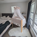 Beistellbett Baby höhenverstellbar mit Bettbezug Himmel - babyhafen.de 