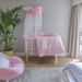 Beistellbett Baby verstellbar mit Bettbezug bestickt Rosa - babyhafen.de 