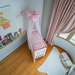 Beistellbett Baby verstellbar mit Bettbezug bestickt Rosa - babyhafen.de 