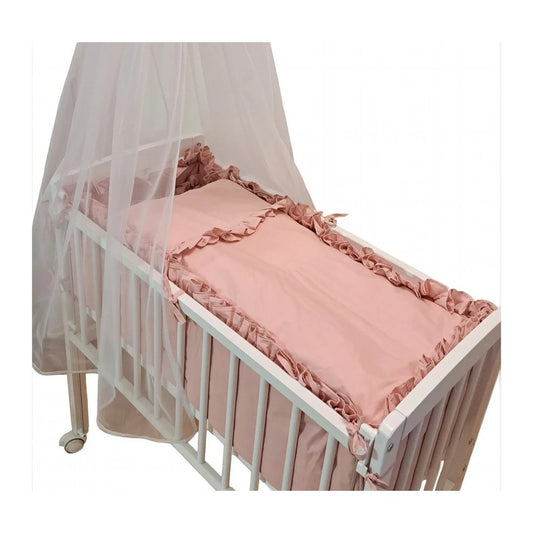 Babyhafen Beistellbett Set 90×40 cm Altrosa – mit Matratze & Zubehör - babyhafen.de 