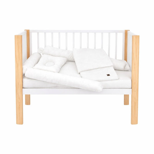 3in1 Baby Beistellbett 40x90 Babynest Decke Musselin Weiß - babyhafen.de 
