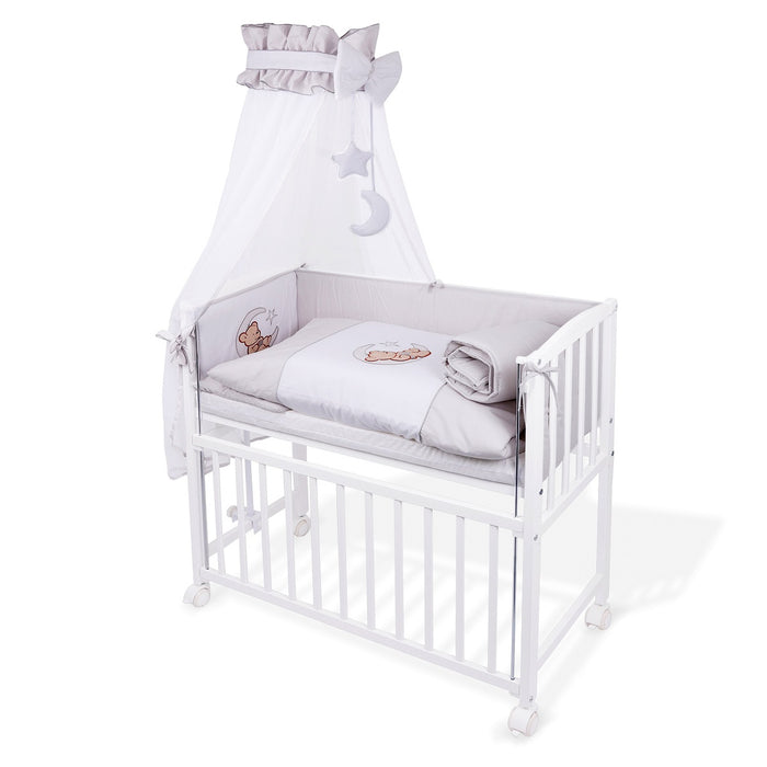 Mobiles Baby Beistellbett mit Rollen komplett Teddy - babyhafen.de 