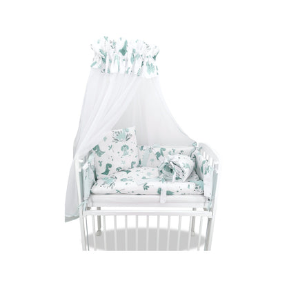Beistellbett Baby komplett – Dino in Grün, 6-tlg. Set mit Matratze