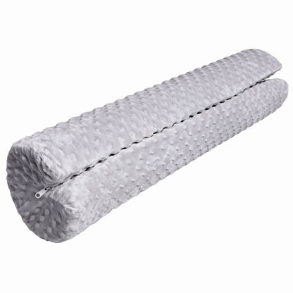 Runde Bettschlange Minky Grau – Bettkantenschutz Baby 80 cm