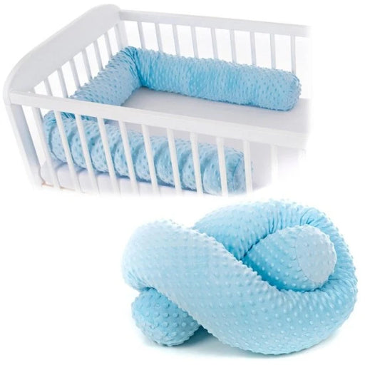 Bettschlange 180 cm Nestchen blau Baby Bettrolle Babynest Minky - babyhafen.de 