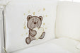 Beistellbett mit Rollen komplett inkl. Krabbeldecke Teddy Creme - babyhafen.de 