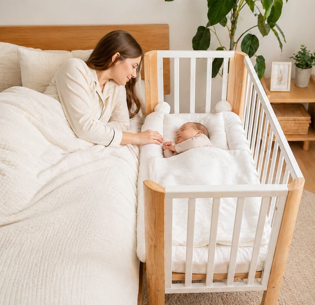 Babyhafen Beistellbett neben dem Elternbett