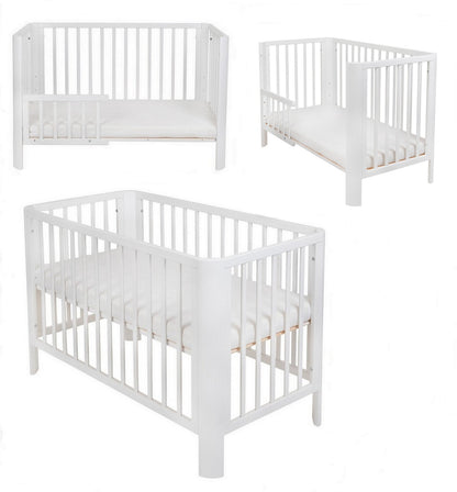 Kinderbett 60x120 Umbaubar, Bio Home-Sweet Rosa - babyhafen.de 