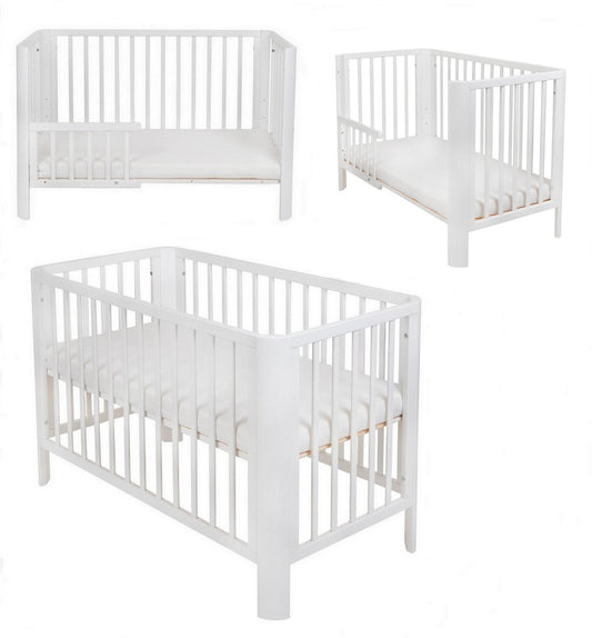 Kinderbett 60x120 Umbaubar, Bio Home-Sweet Rosa - babyhafen.de 