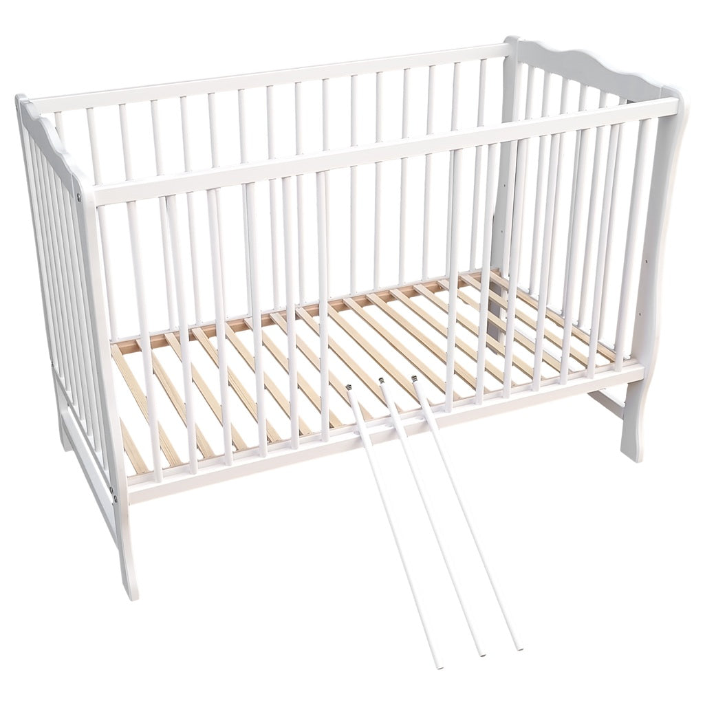 Babybett Juliett aus Kiefernholz – 60x120 cm mit Matratze - babyhafen.de 