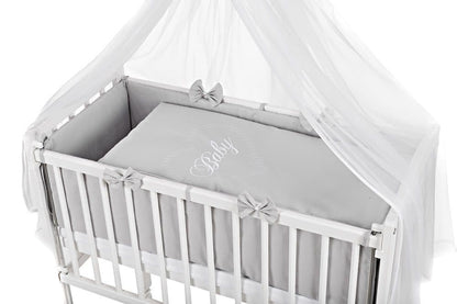 Baby Bettset mit Applikation HERZ für Beistellbett - babyhafen.de 