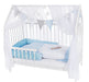 Hausbett 120x60 Rausfallschutz Umbaubar Ausstattung Teddy blau - babyhafen.de 