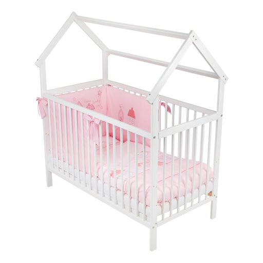 Hausbett Home Sweet Rosa 60x120 Bio Bettset - babyhafen.de 