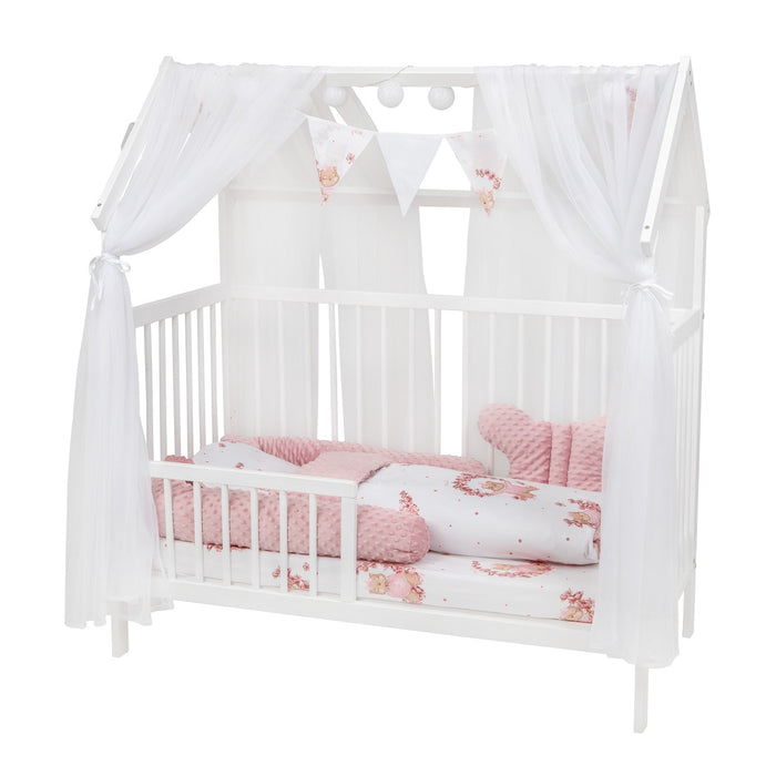 BETTY Komplettbett 2in1 Hausbett 60×120 mit Schutzgitter - babyhafen.de 