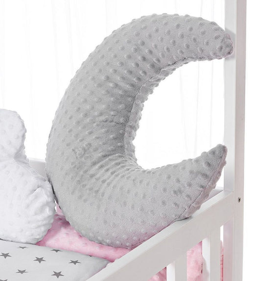 Kinder Mondkissen Minky Grau - babyhafen.de 