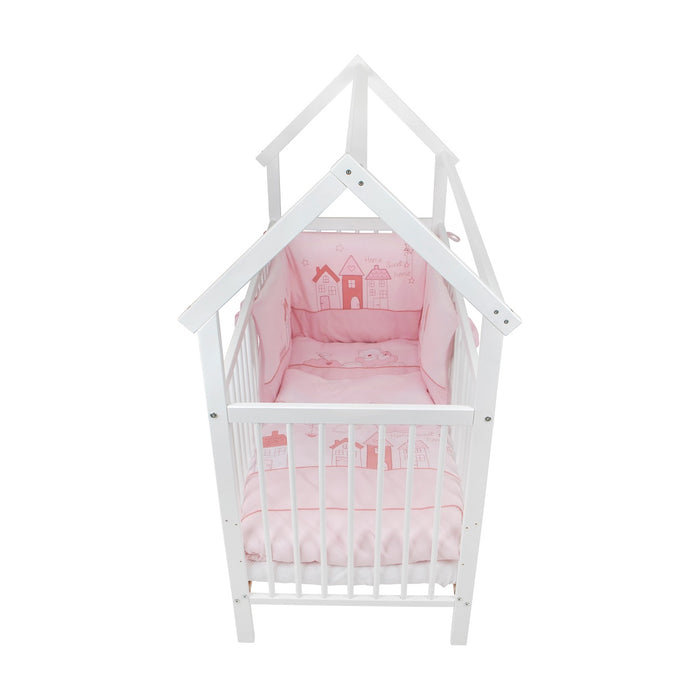 Hausbett Home Sweet Rosa 60x120 Bio Bettset - babyhafen.de 