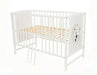 Komplettbett 120 × 60 Babybett Teddy auf dem Mond, blau - babyhafen.de 
