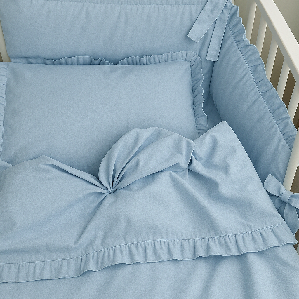 Babybett Komplettset 60x120 – Royalblau, mit Matratze & Set - babyhafen.de 