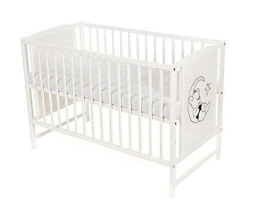 Babybett Teddybär weiß 60 × 120 mit Matratze - babyhafen.de 
