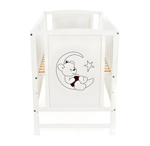 Babybett Teddybär weiß 60 × 120 mit Matratze - babyhafen.de 