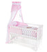 Komplettbett Babybett Teddybär Mond Rosa - babyhafen.de 