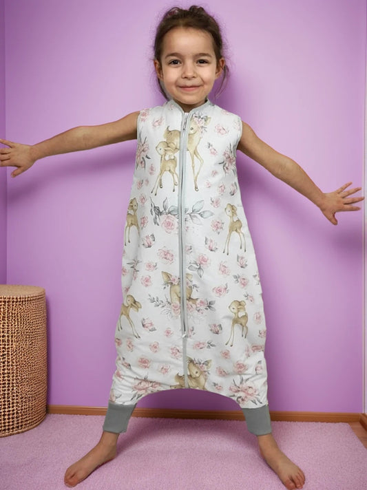 Kinderschlafsack mit Füßen Beinen Rehe 2.5 TOG - babyhafen.de 