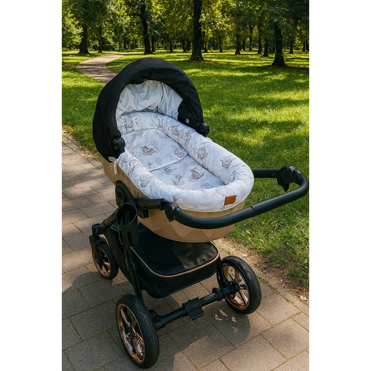 3-teiliges Kinderwagen-Set mit Naturmotiv – Babyhafen Wald Kollektion