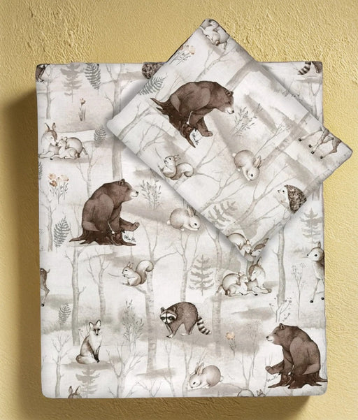 2-teilig Baby Kinderwagenset Bezüge Wald, beige - babyhafen.de 