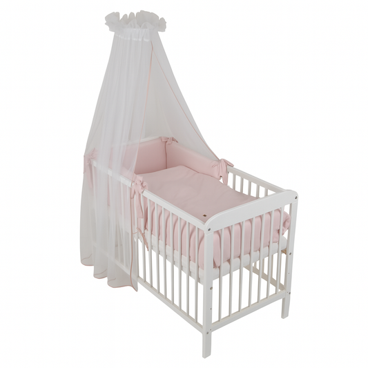 Komplett-Babybett 60x120 – Rosa & Wende-Bettwäsche Interlock - babyhafen.de 