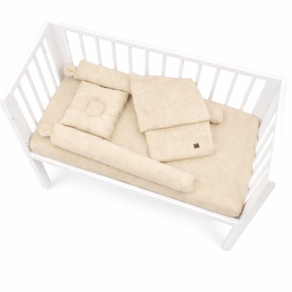 Beistellbett 3in1 für Neugeborene mit Bettwäsche Musselin