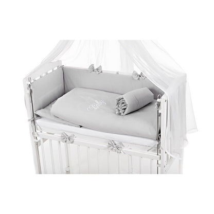 Babyhafen Beistellbett 90x40 Weiß – Komplettset mit Matratze, Rollen & HERZEN-Bettwäsche, boxspring-geeignet - babyhafen.de 