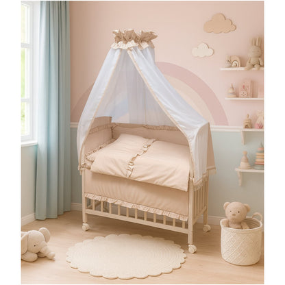Babyhafen Beistellbett Set 90×40 cm Beige – mit Matratze & Zubehör - babyhafen.de 