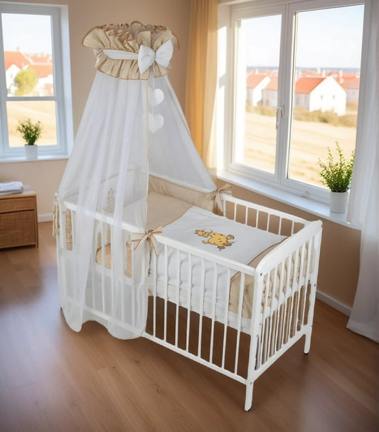 Babybett 60x120 cm – Komplett für Neugeborene – Giraffe Design - babyhafen.de 