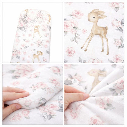 Baby Matratze für Kinderwagen und Kokon 60 × 32 cm Reh Design