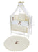 Beistellbett mit Rollen komplett inkl. Krabbeldecke Teddy Creme - babyhafen.de 