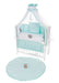 Mobiles Beistellbett mit Rollen komplett Krabbeldecke Teddy MINT - babyhafen.de 