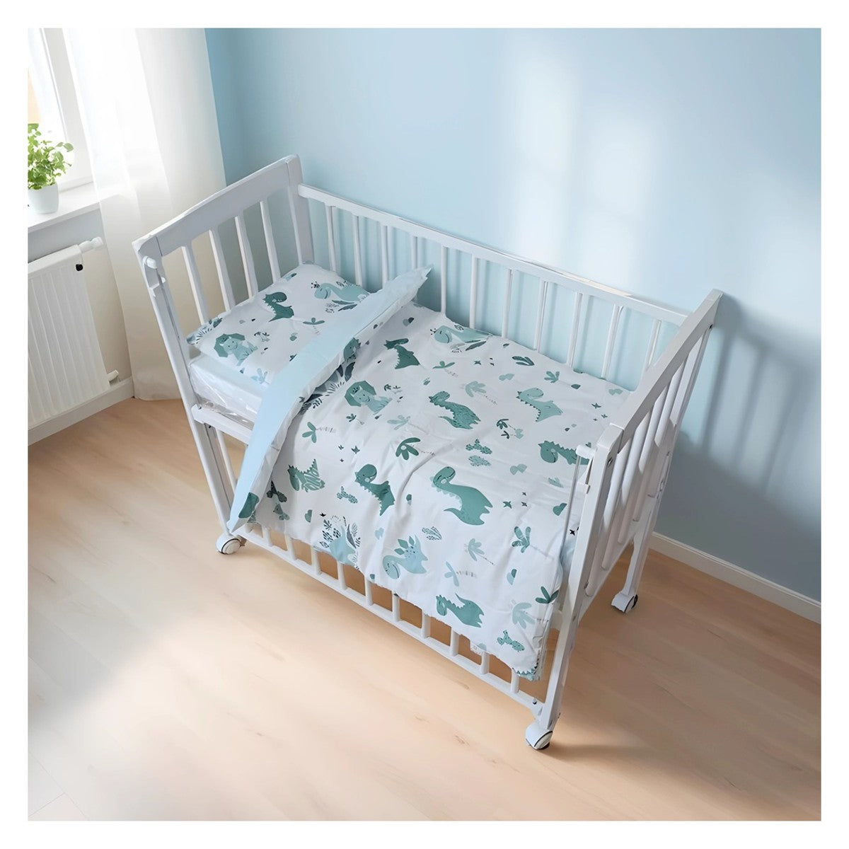 Mobiles Beistellbett Weiß inkl. Matratze & Bettwäsche – viele Varianten - babyhafen.de 