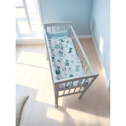 Mobiles Beistellbett Weiß inkl. Matratze & Bettwäsche – viele Varianten - babyhafen.de 