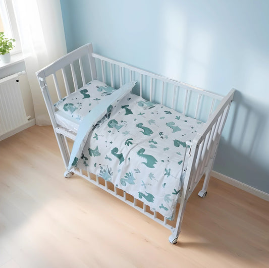 Mobiles Beistellbett Weiß inkl. Matratze & Bettwäsche – viele Varianten - babyhafen.de 