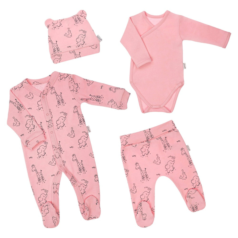 Baby Erstausstattung Neugeborenen Set für Mädchen Rosa - babyhafen.de 