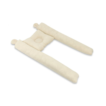 Babynest Set aus Musselin Beige mit orthopädischer Form für Babys