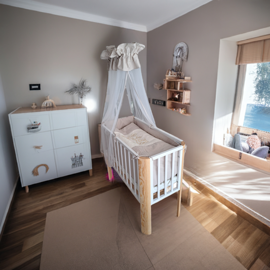 Pendelwiegengarnitur-Set bestickt Giraffe - babyhafen.de 