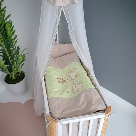 Beistellbett höhenverstellbar mit Himmelset Giraffe - babyhafen.de 