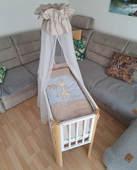 Beistellbett höhenverstellbar mit Himmelset Giraffe - babyhafen.de 