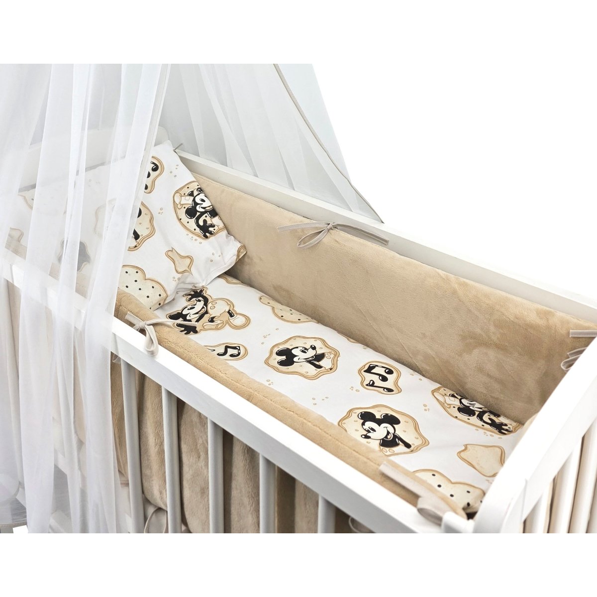 Pluesch Nestchen 3in1 Beistellbett Baby in Beige Nugatton