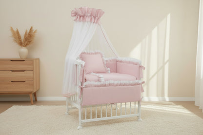 Rosa Kompettset Royal mit Beistellbett