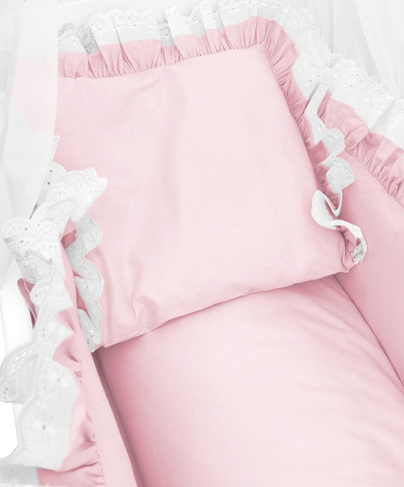 Beistellbett Royal Rosa Spitze inkl. Kapuzenhandtuch - babyhafen.de 