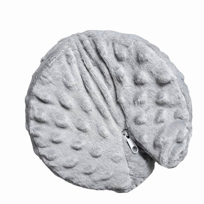 Runde Bettschlange Minky Grau als Bettumrandung für Babybett und Beistellbett