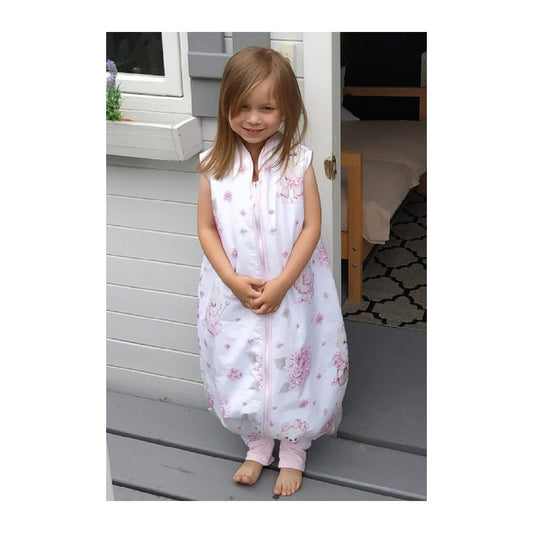 Sommer Kinderschlafsack mit Füßen Teddy-Ballerina – 0.5 TOG