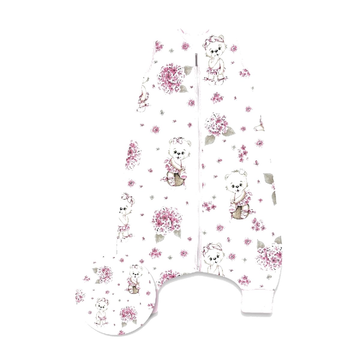 Sommer Kinderschlafsack mit Füßen Teddy-Ballerina – 0.5 TOG - babyhafen.de 